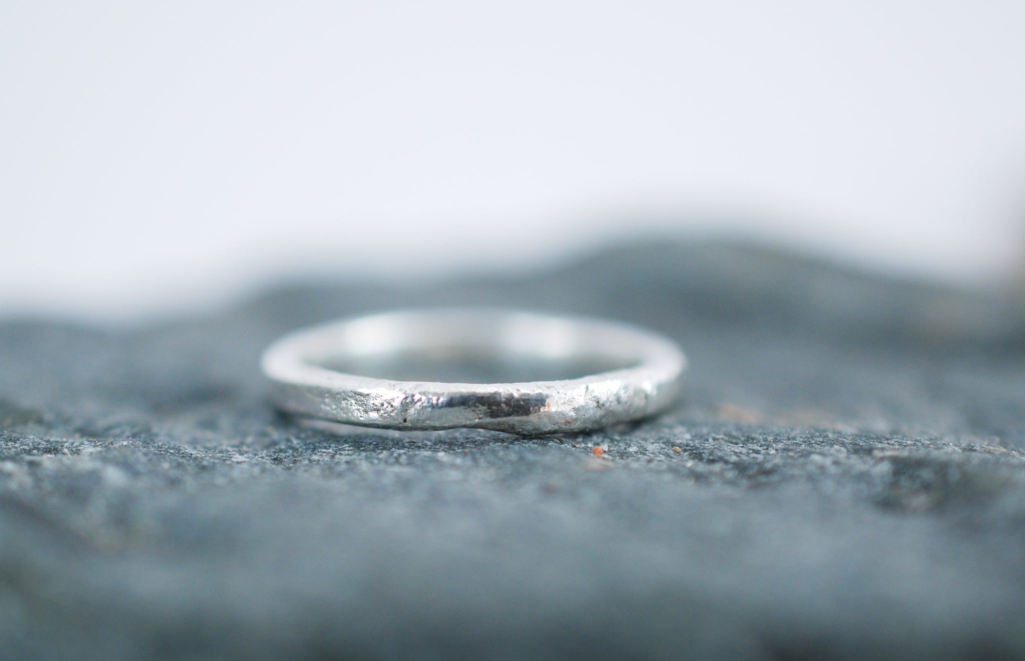 Silver band ring. Stacking ring